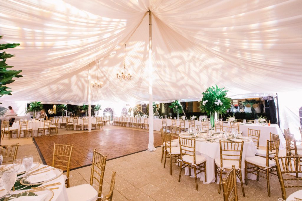 tent wedding lighting
