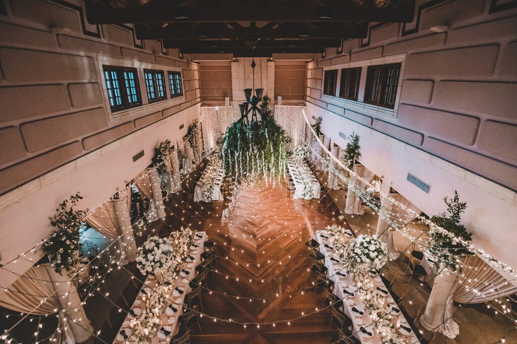 Lighted Canopy Wedding Reception