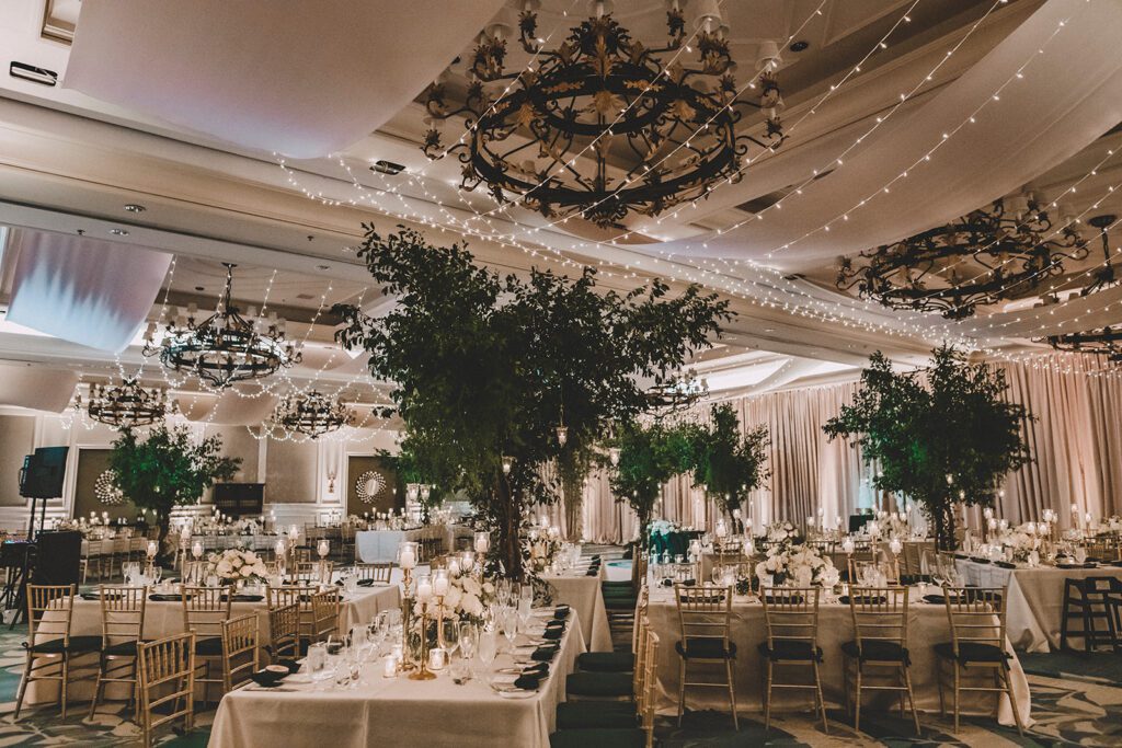 Lighted Canopy Ritz Carlton Wedding